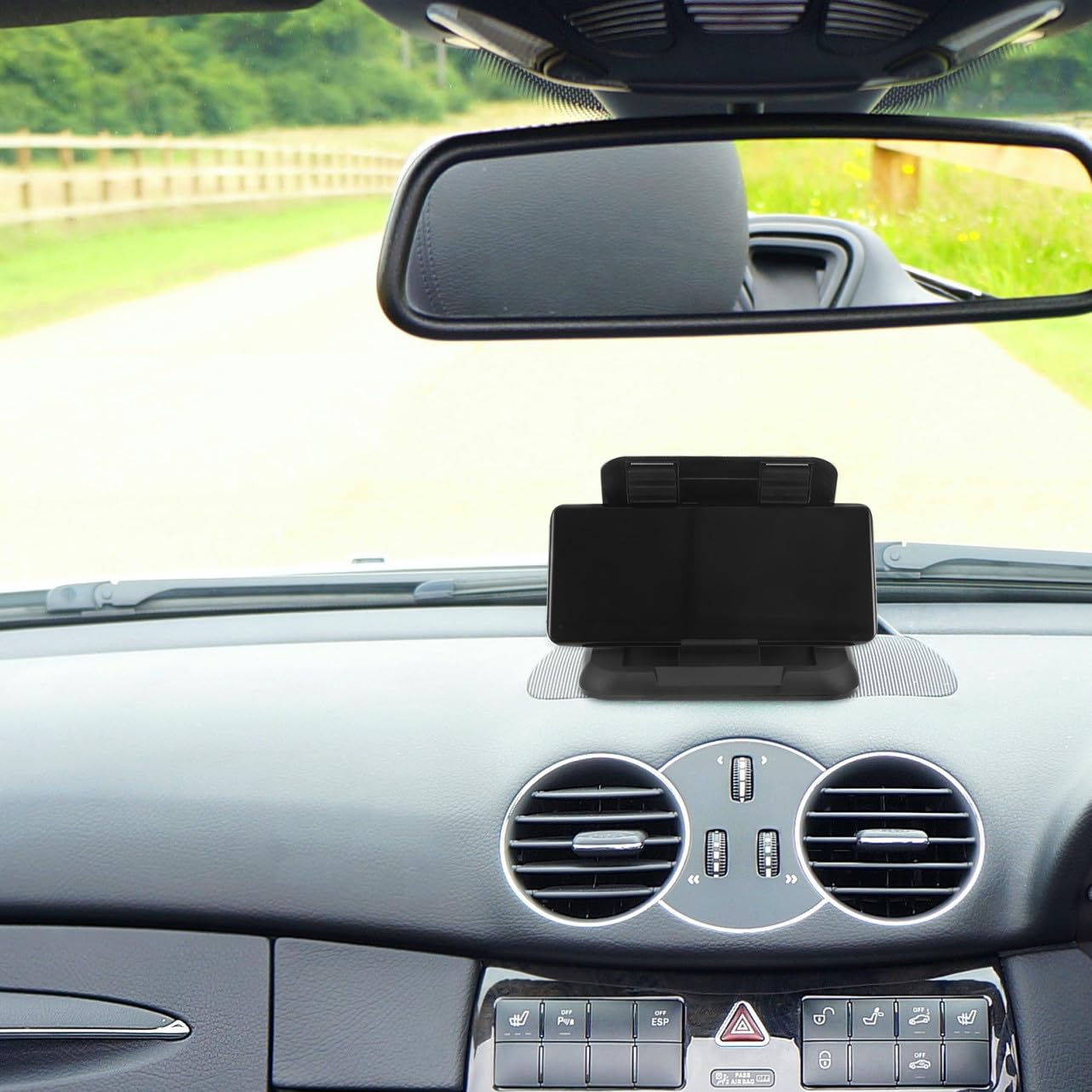 Sosoport Soporte Material Instalación Coche Teléfono para Móvil y Conveniente PC Silicona en Compatible Mayoría de Vehículos para Uso Salpicadero