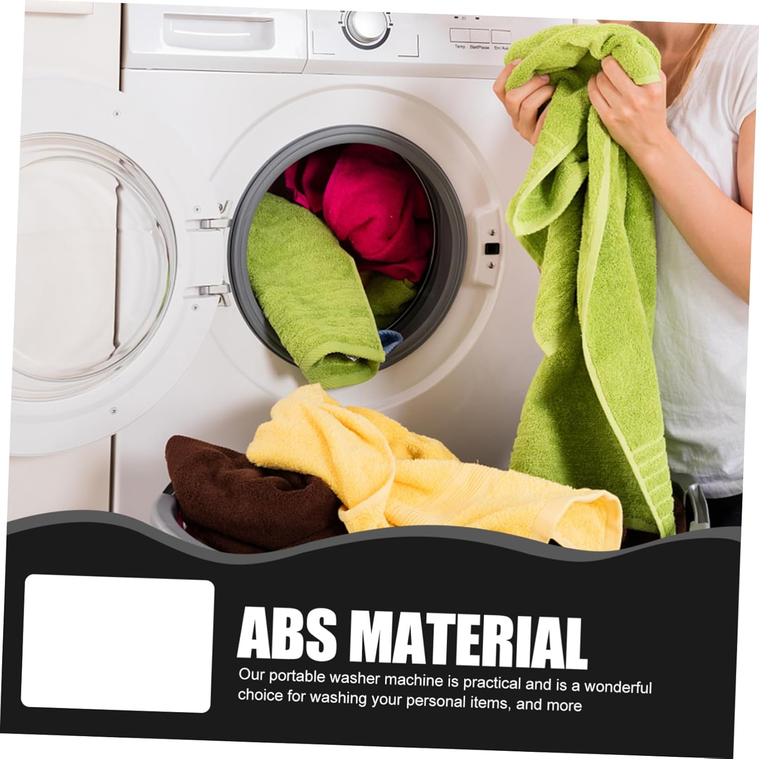 Portable Mini Folding Washing Machine Small Compact Washer with Timer Touchscreen Foldable Design for Travel Camping Dorm Apartment Energy-saving Lightweight Washer for Small