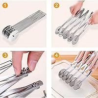 Vista 7 de 5 Wheel Pastry Cutter, Stainless Steel Pizza Slicer, Expandable Dough Cutter, Multi-Round Pastry Knife, Baking Cutter Roller Cookie Ravioli Cutter