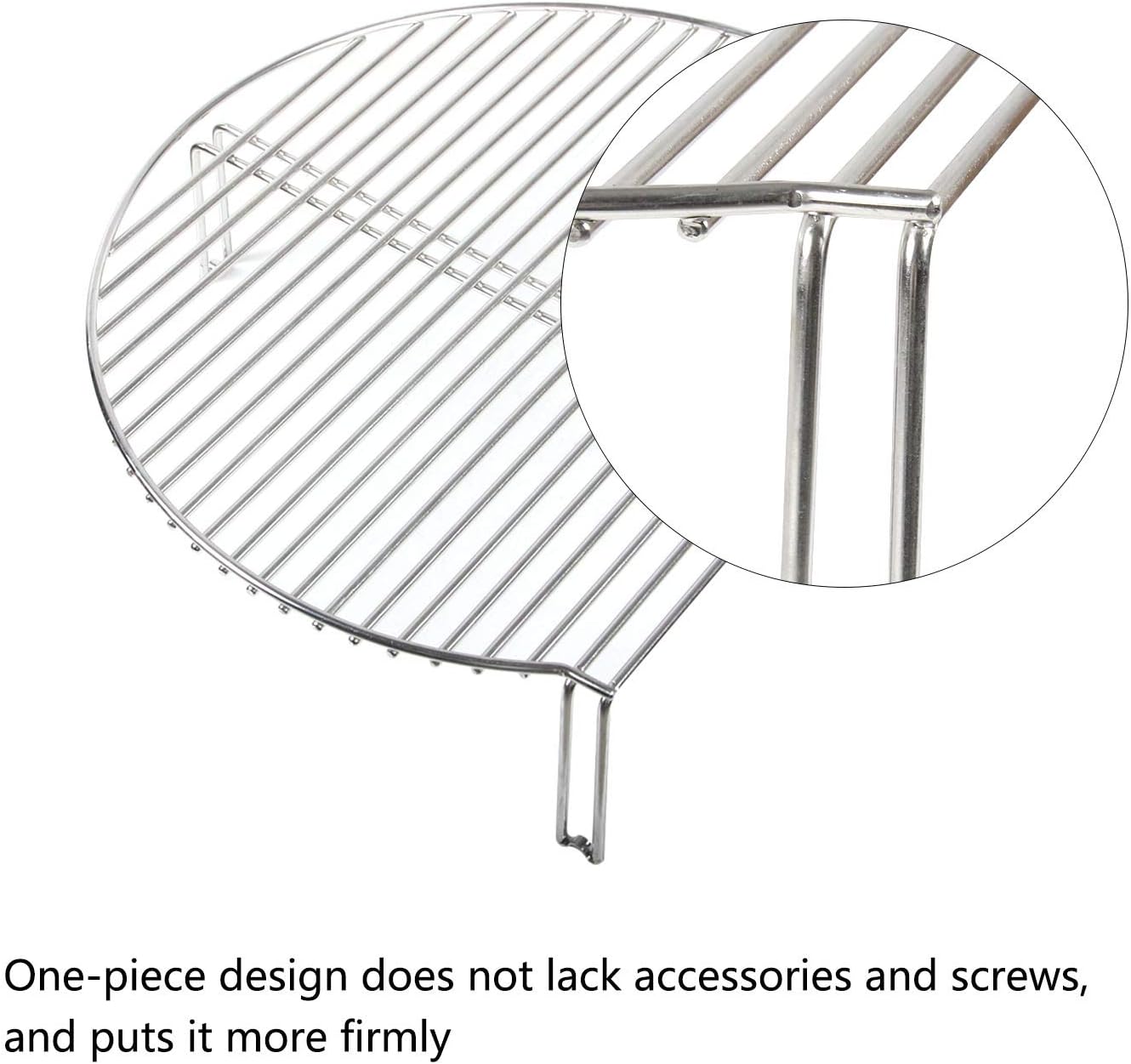 Vankey Grill Expander Rack Increase Grilling Surface Fit for Kamado Joe KJ-SCS Classic Stainless Steel