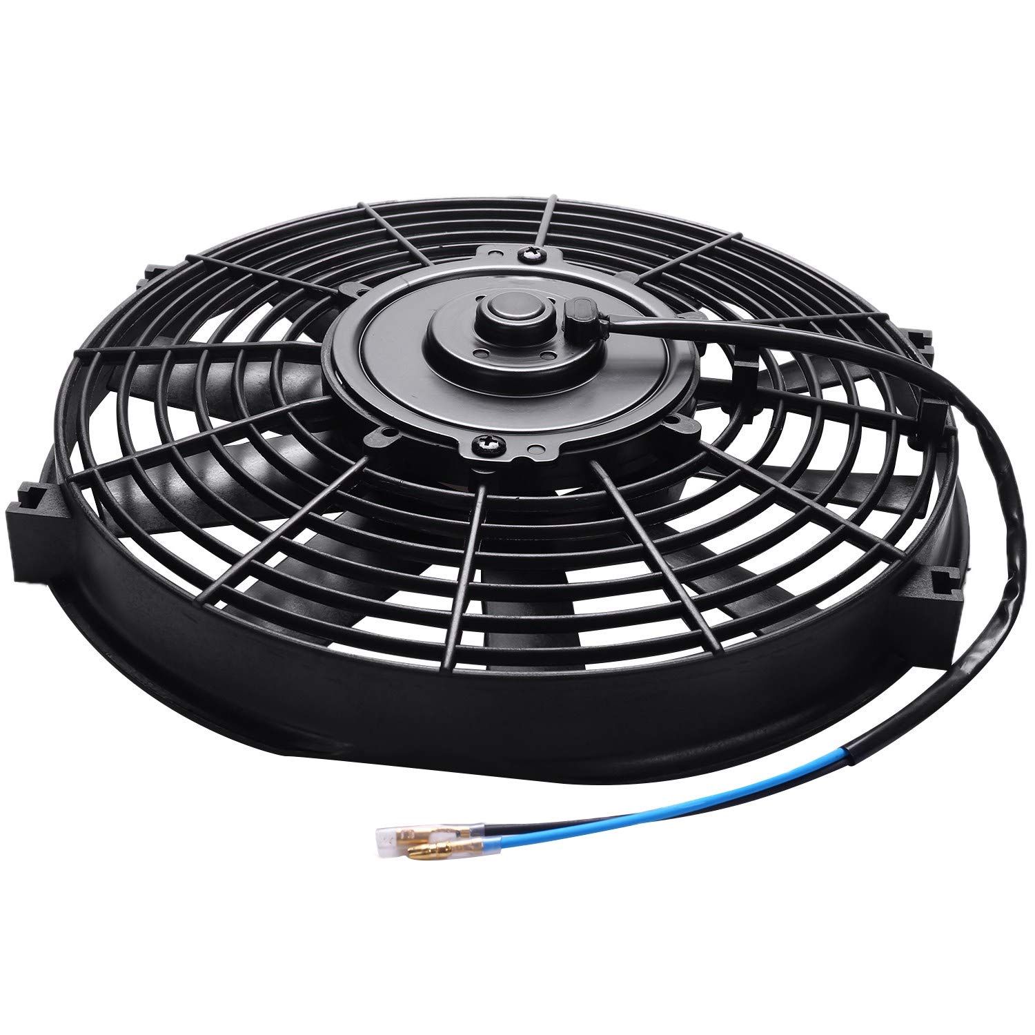Kit di Montaggio Ventola Radiatore di Raffreddamento Elettrico Serbatoio Nero Radiatore da 10 Pollici 12V 80W 2100 / Min Universale
