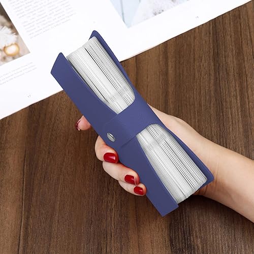 Miniatura 5 de Soporte para tarjetas de crédito RFID, organizador de tarjetas de visita de gran capacidad para hombres y mujeres con 96 ranuras para tarjetas,