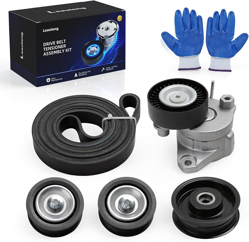 Kit tensionador da correia serpentina com polias Loautong para Mercedes-Benz 2006–2011 – Kit