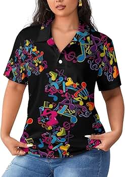 Amazon.com: Heart Music Notes Musician Music Women's Polo