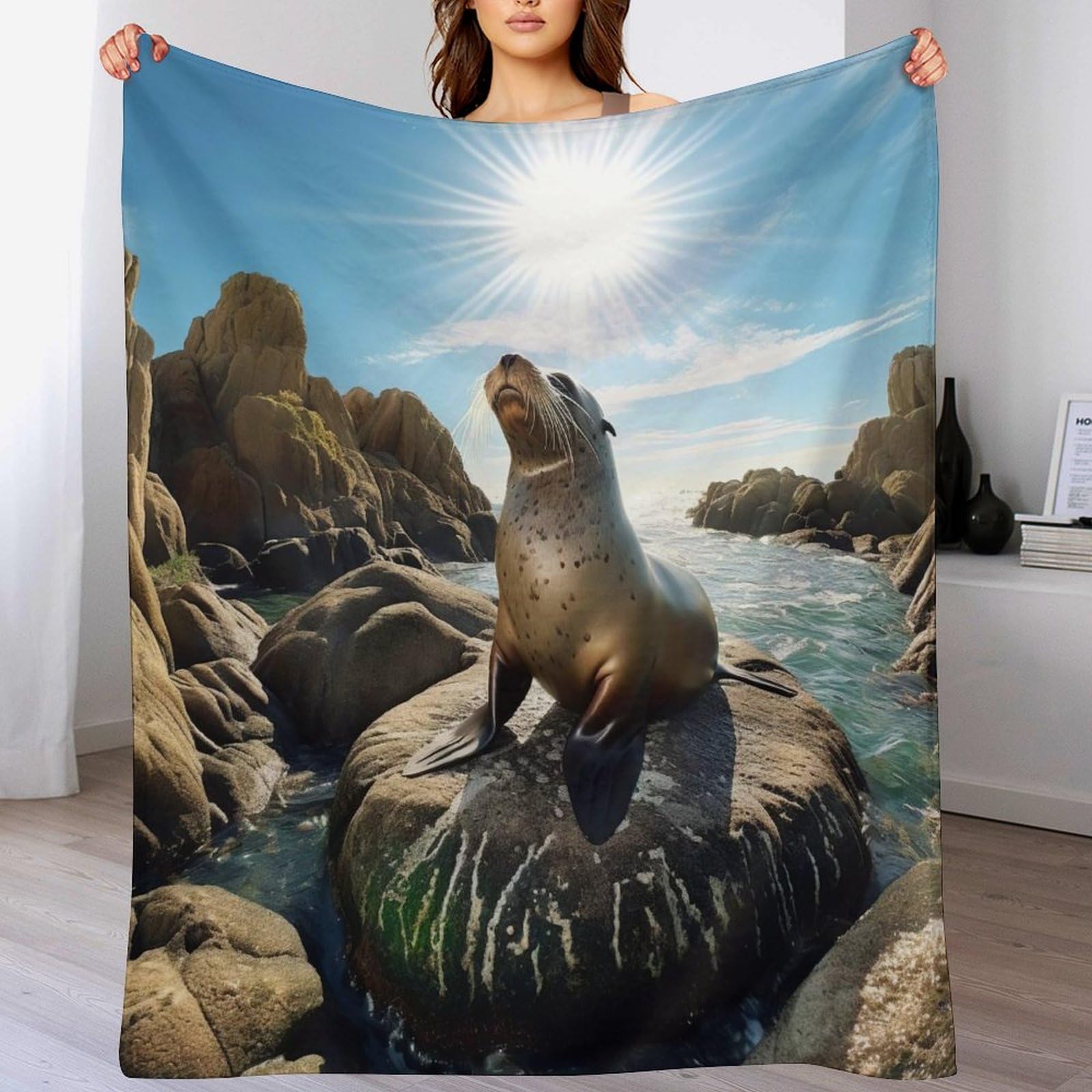 Manta de lana contra el frío Robbe de 140 x 180 cm manta ligera para camping y cama