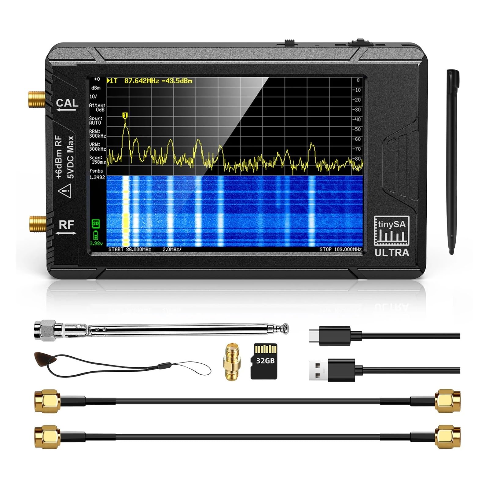 Analizator sieci Analizator 4-calowy wyświetlacz, tester sieci wewnętrznej LAN od 100 kHz do 7,3 GHz do diagnostyki kabli sieciowych
