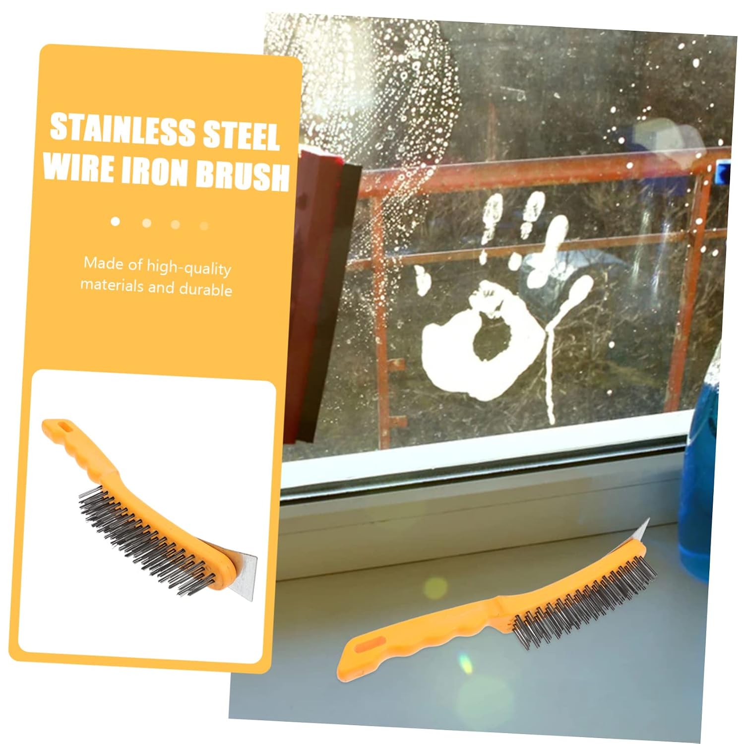 2pcs Wire Scratch Brush Static Record Brush for Cleaning Bristle for Industrial Use