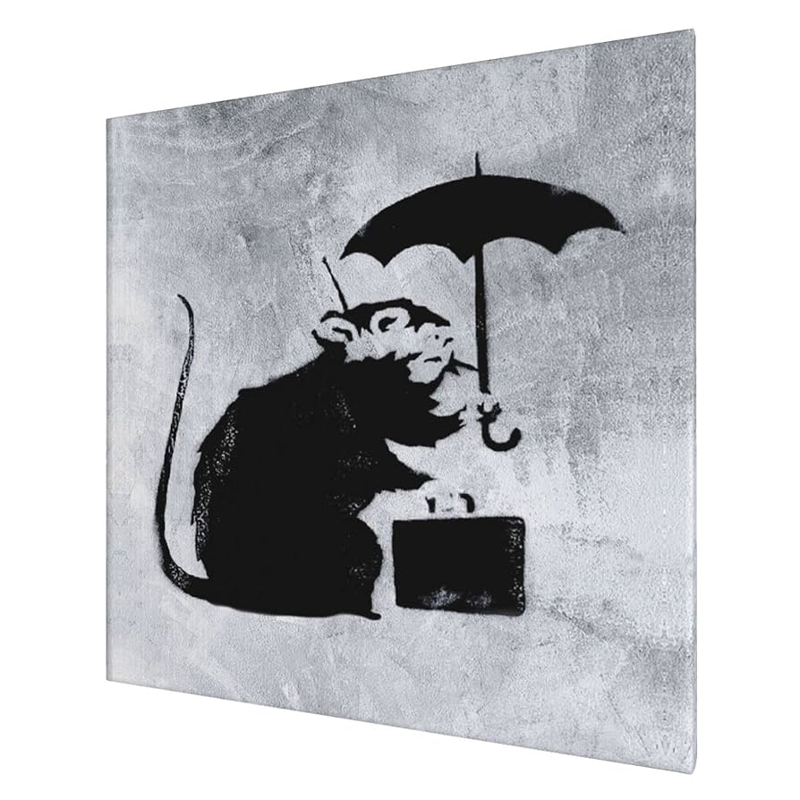Amazon.co.jp: バンクシー Banksy ネズミ アートパネル アート