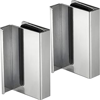 GedoTec®, Furniture Magnetic Pressure Lock for 2-Leaf Glass Doors, Catch Adhesive Force 2.5 kg, Black Magnetic Catch for Screwing, Brand Quality for your Living Area