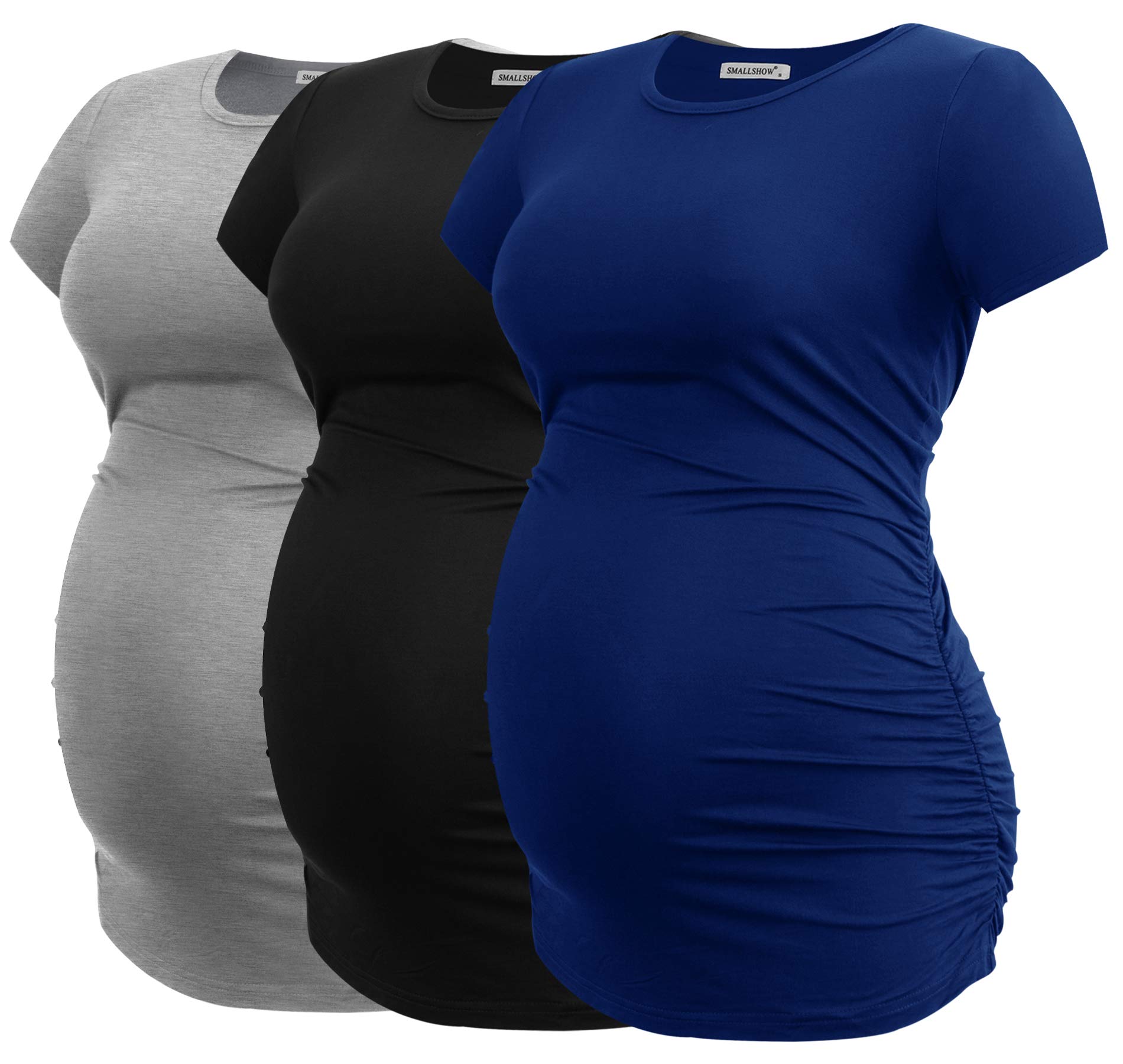 Smallshow Donne maternità Abbigliamento Top Camicia Abbigliamento Gravidanza 3-Pack