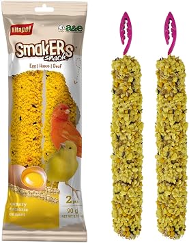 Vitapol Smakers by A&E Cage Co Egg Treat Sticks for Canaries Twin Pack Bird Treat Sticks Protein-Rich Hanging Snack Sticks with Egg for Canaries, Finches & Other Small Songbirds
