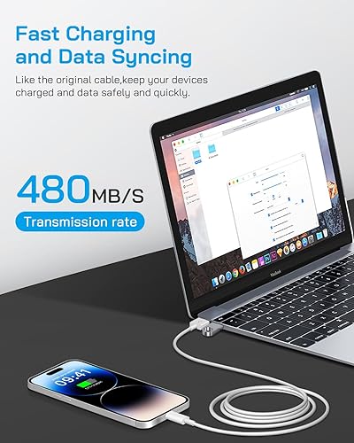 Miniatura 5 de Cargador Lightning para iPhone，[Certificado MFi] Cargador USB para teléfono con cable de carga de 6 pies para iPhone 14 13 12 11 Pro/Pro Max/SE