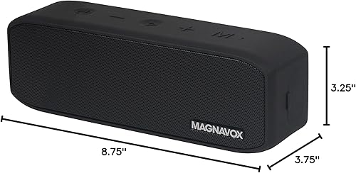 Miniatura 10 de Magnavox MMA3928 Altavoz Bluetooth portátil impermeable en negro