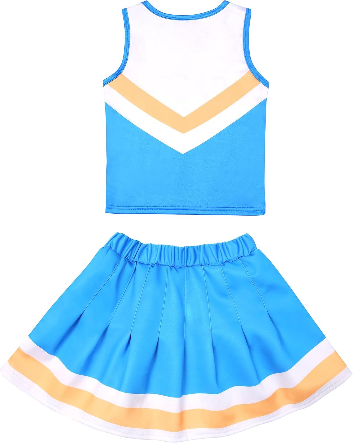 Cheerleader Costume for Girls Blue Cheerleading Outfit for Kids Cheer Up Party Halloween Cosplay Birthday Gifts - Image 2