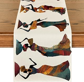 Artoid Mode Dancing Women Festive Celebrate Kwanzaa Table Runner, Africa...