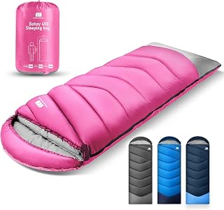 Sleeping Bags for Adults Teens, 4 Season Camping Sleeping Bag Waterproof,Machine Washable Backpacking Gear for Cool Weather,Outdoor Tent Hiking Hunting,with Compression Sack,86.6x31.5