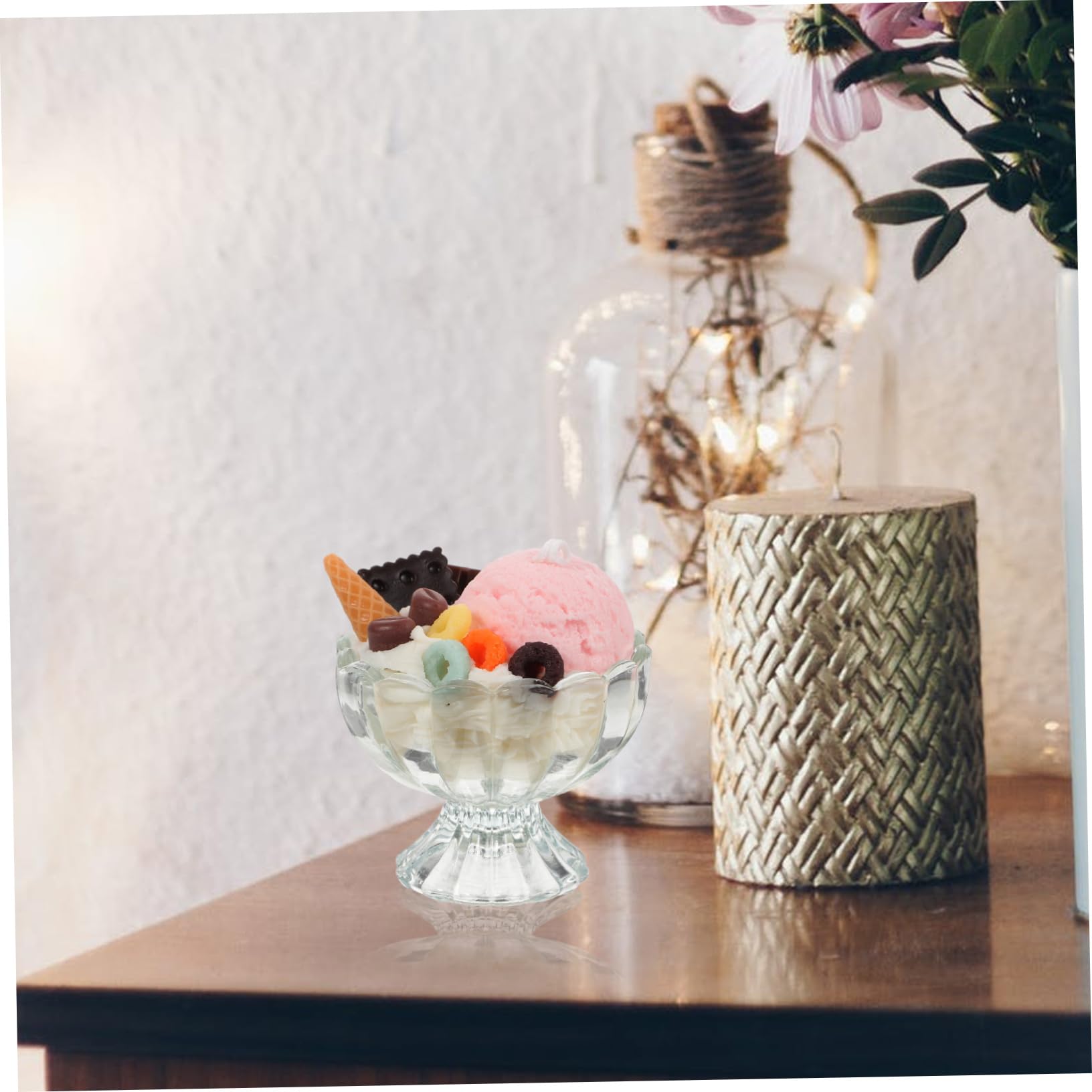 Candela Decorativa Profumata 1 Pz in Vetro per Atmosfera Festa | Fragranza Aromatica, Relax Quotidiano, Facile da Usare e Portatile, Adatta a Ingresso e Libreria