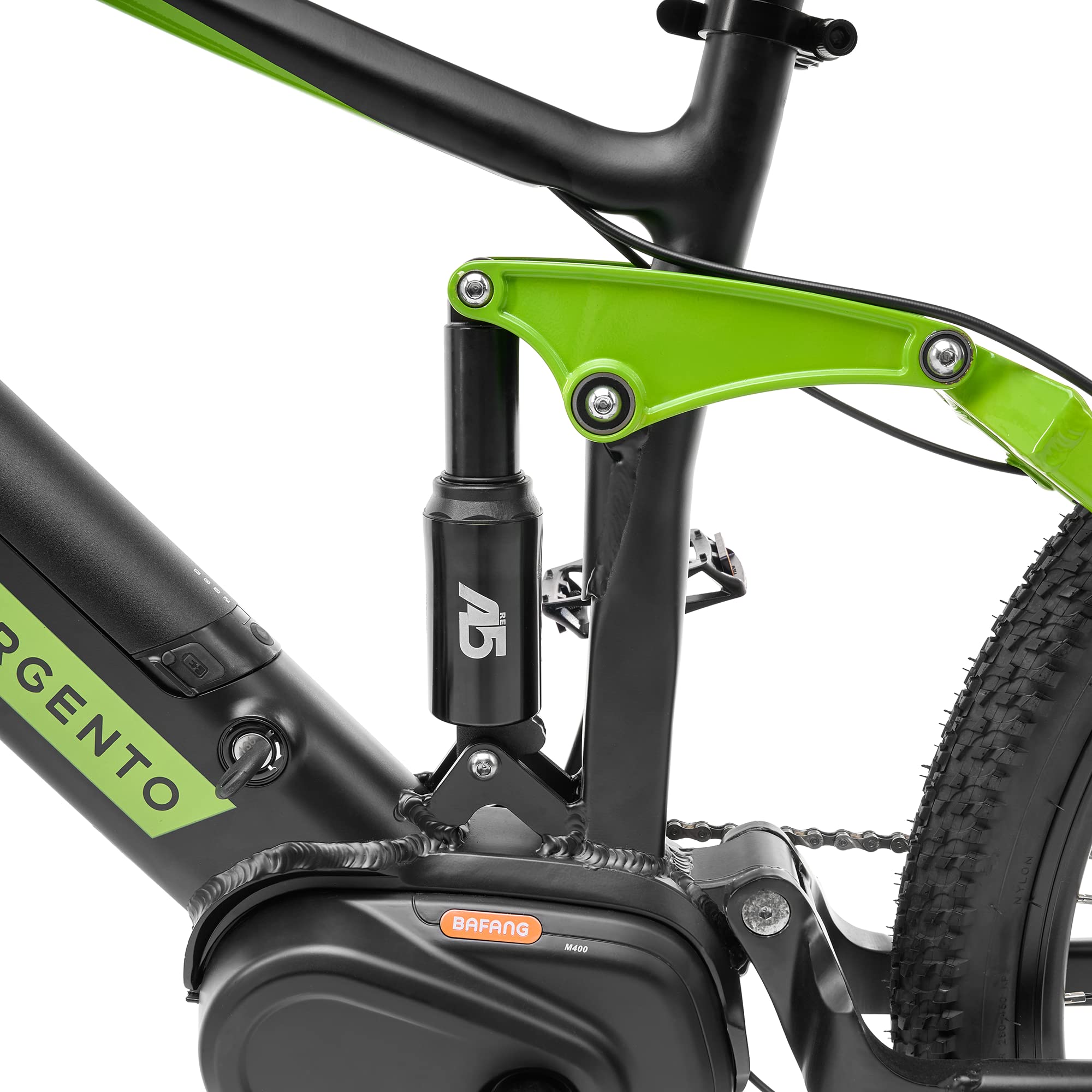 Argento, Performance Pro, Vélo de Montagne électrique, Moteur 250W, Batterie 468WH, 27.5 Pouces, Noir et Vert