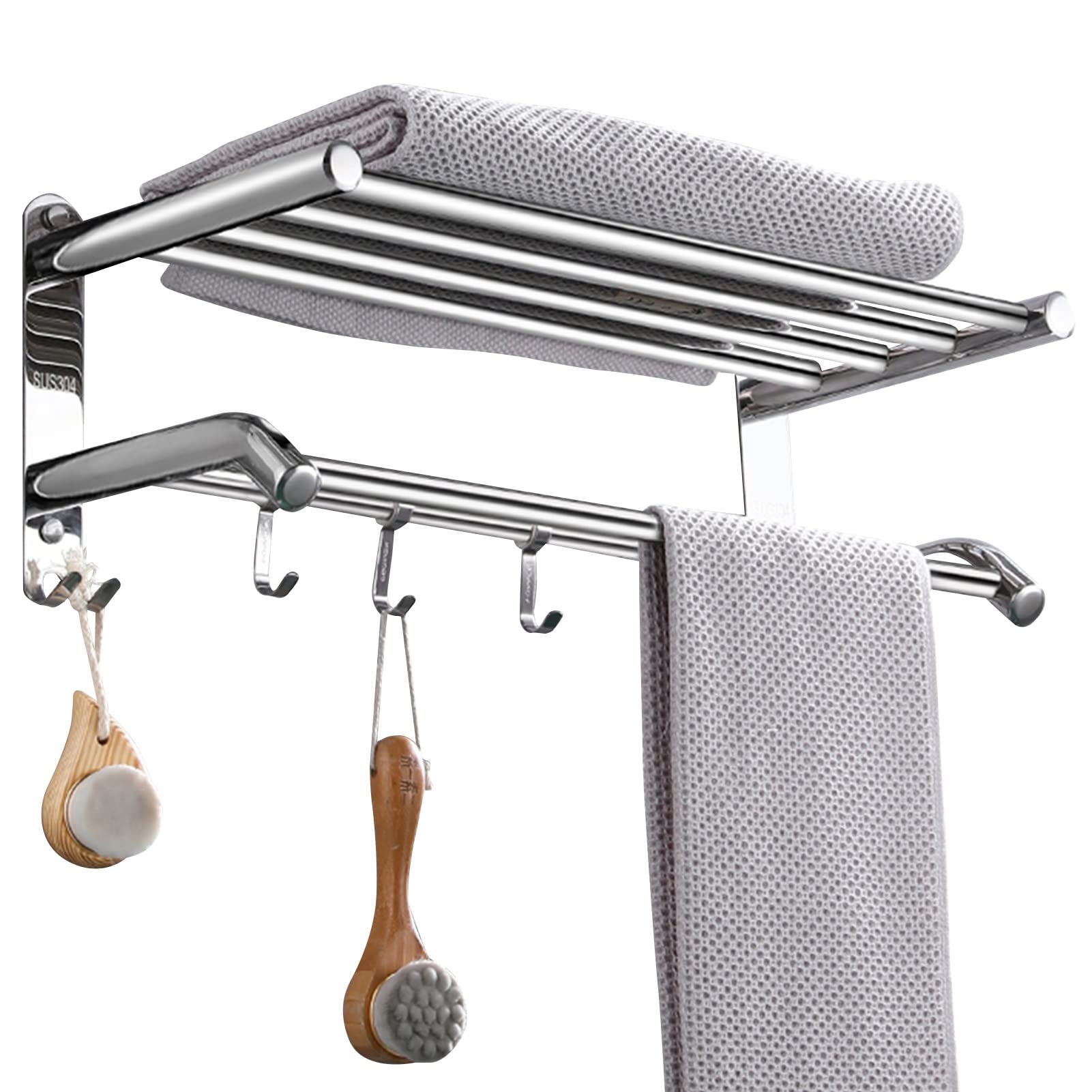 Barre de rail de serviette à crochet LWX étagère murale pour un séchage rapide