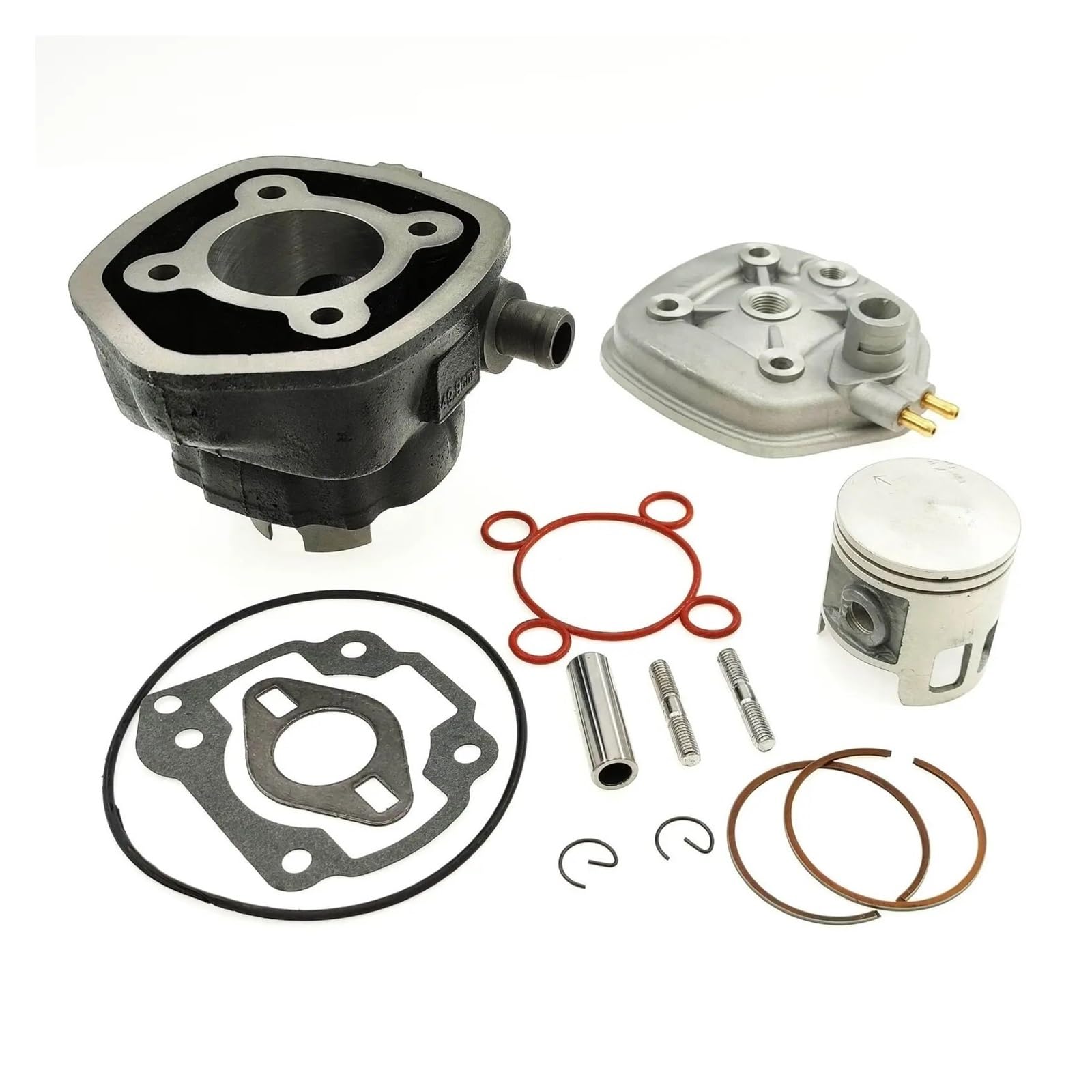 Kit Cilindro 70cc Big Bore 47mm Testa + Guarnizione Adatta Per Aprilia SR 70 Per Aerox 50 Set di pistoni di montaggio Kit pistone cilindro