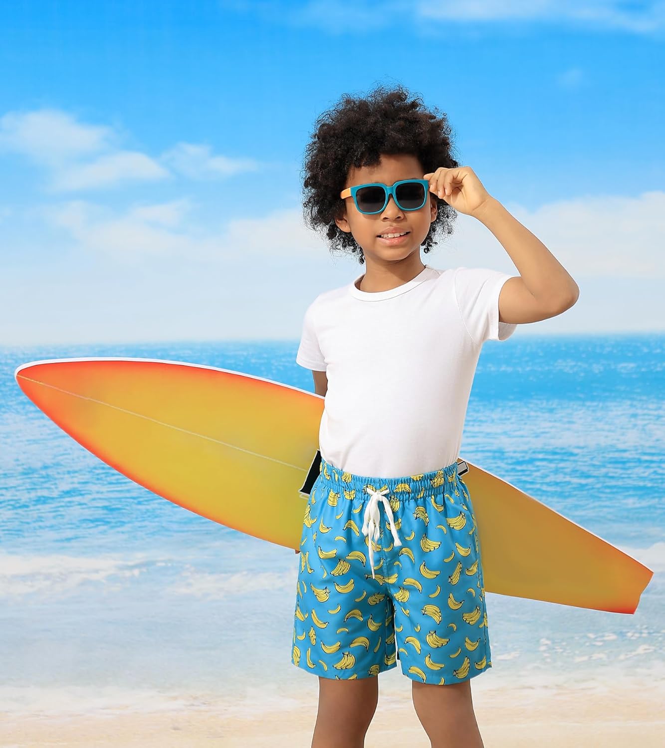 Cozople 7-16T Teen Boys Swim Trunks Quick Dry UPF 50+ Swimwear Bathing Suit for Big Boys Beach Swim Boards Shorts - Image 3