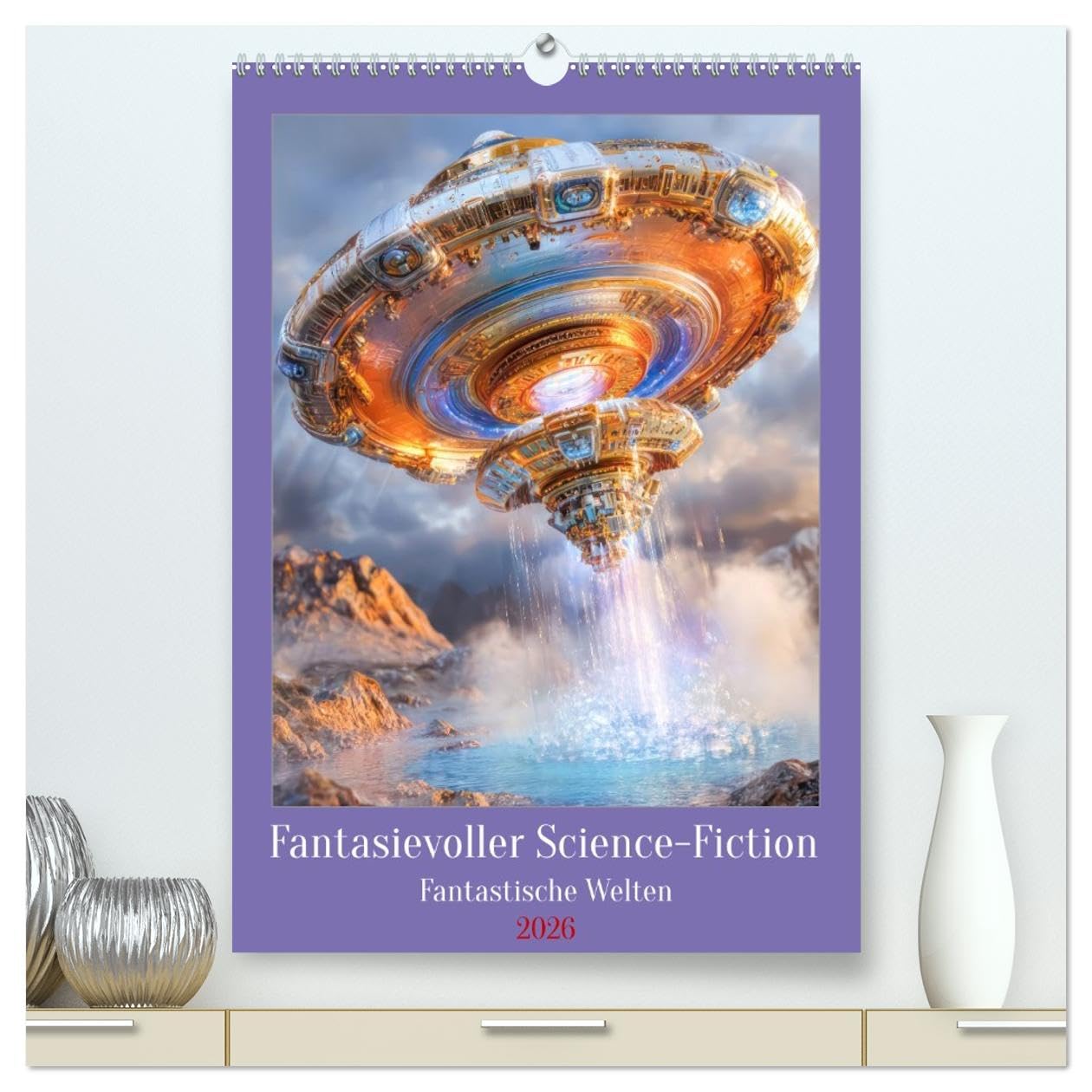 Fantasievoller Science-Fiction - Fantastische Welten (hochwertiger Premium Wandkalender 2026 DIN A2 hoch), Kunstdruck in Hochglanz: Galaktische ... Science-Fiction Fans. (CALVENDO Technologie)