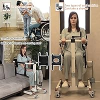 Vista 7 de Silla de ruedas para traslado de paciente, silla de ruedas para baño y ducha con ruedas para personas mayores con discapacidades, personas mayores