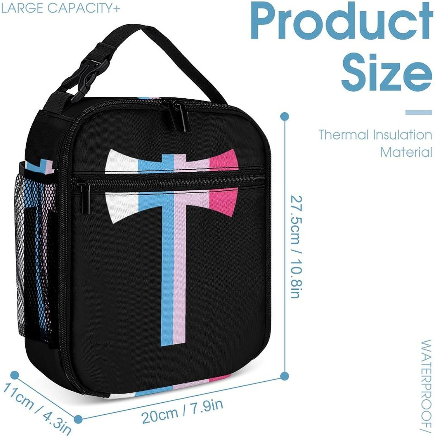 Trans Pattern Axe Novelty Backpack Set with Lunch Bag Pencil Cases image 4