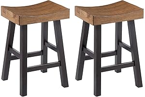 Glosco 25.5" Counter Height Saddle Bar Stools