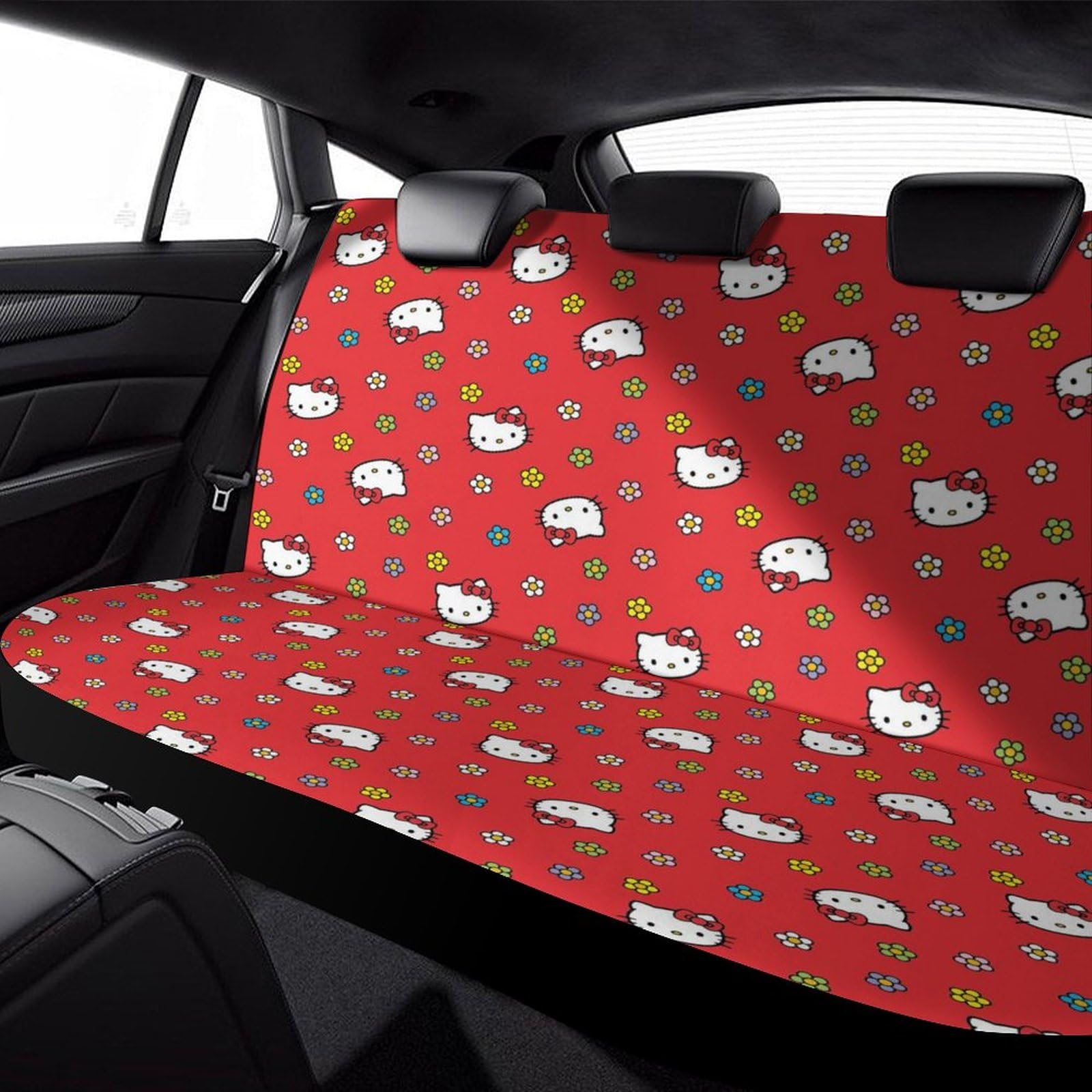 Amazon.co.jp: カーシートカバー ハローキティ 赤 車シートカバー 後部