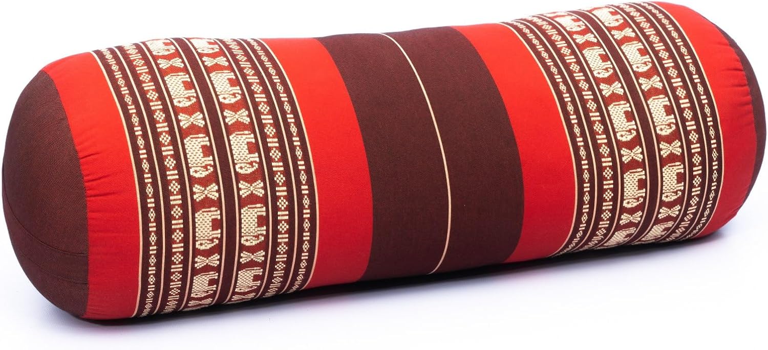 Christian Grey Yoga Bolster Pillow Bolster Pilates Size 26x10 Inches | Premium Natural Kapok | Eco-friendly | Comfortable Comfortable Long Pillow Support | Yoga Pillow, Yoga Exercise