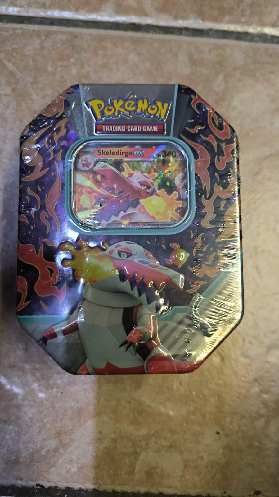 Amazon.com: Pokemon TCG: Paldea Partners Skeledirge EX Tin : Toys