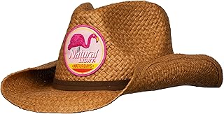 H3 Natural Light Naturdays Straw Cowboy Hat with Brown Band, One Size