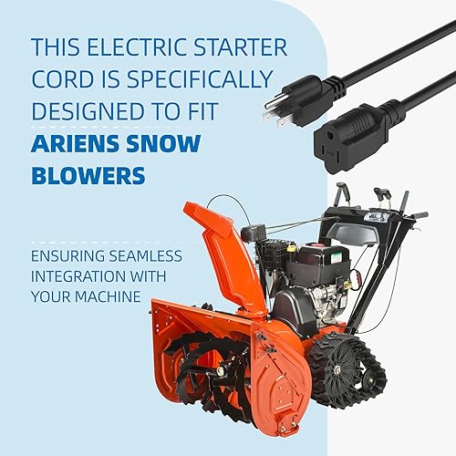 Miniatura 5 de Cable de arranque eléctrico para soplador de nieve 02483100 compatible con soplador de nieve Ariens SS322 SS522 SS522C, MTD 629-0071, MTD 929-0071,