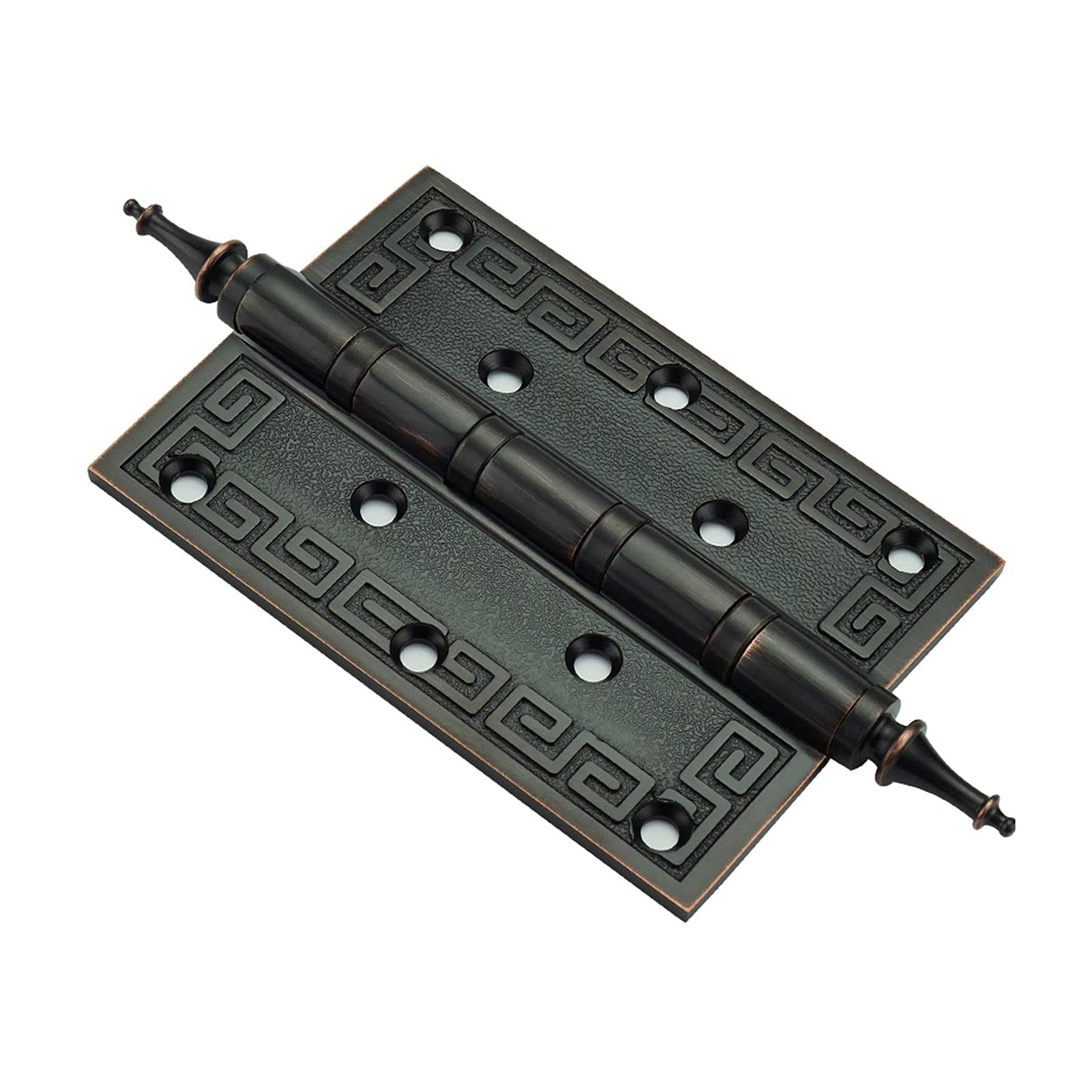 Shundeed Black 5 Inch Brass Silent Hinges, Thick Retro Cabinet Door Hinges, Brass Door Door Hinges(Black)