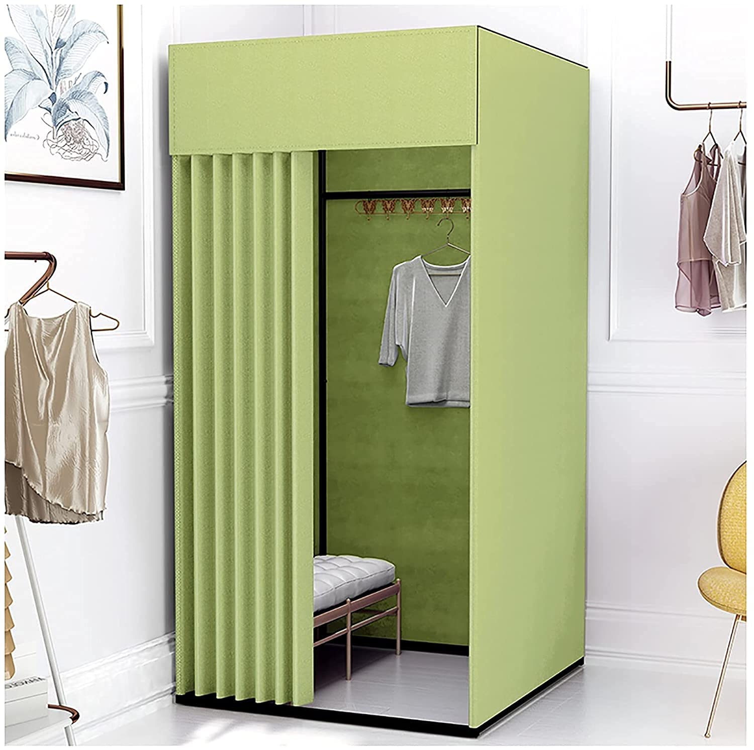 Espace de confidentialité séparé pour les vêtements en cabine