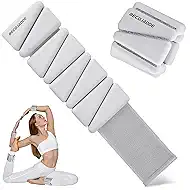 BECOJADDE Ankle Weights for Women Wrist Weights Set of 2 (1 lb/2 lb Each) Adjustable Arm Leg Weight for Womens Men Suitable for Walking Swimming Running Pilates Yoga Gym