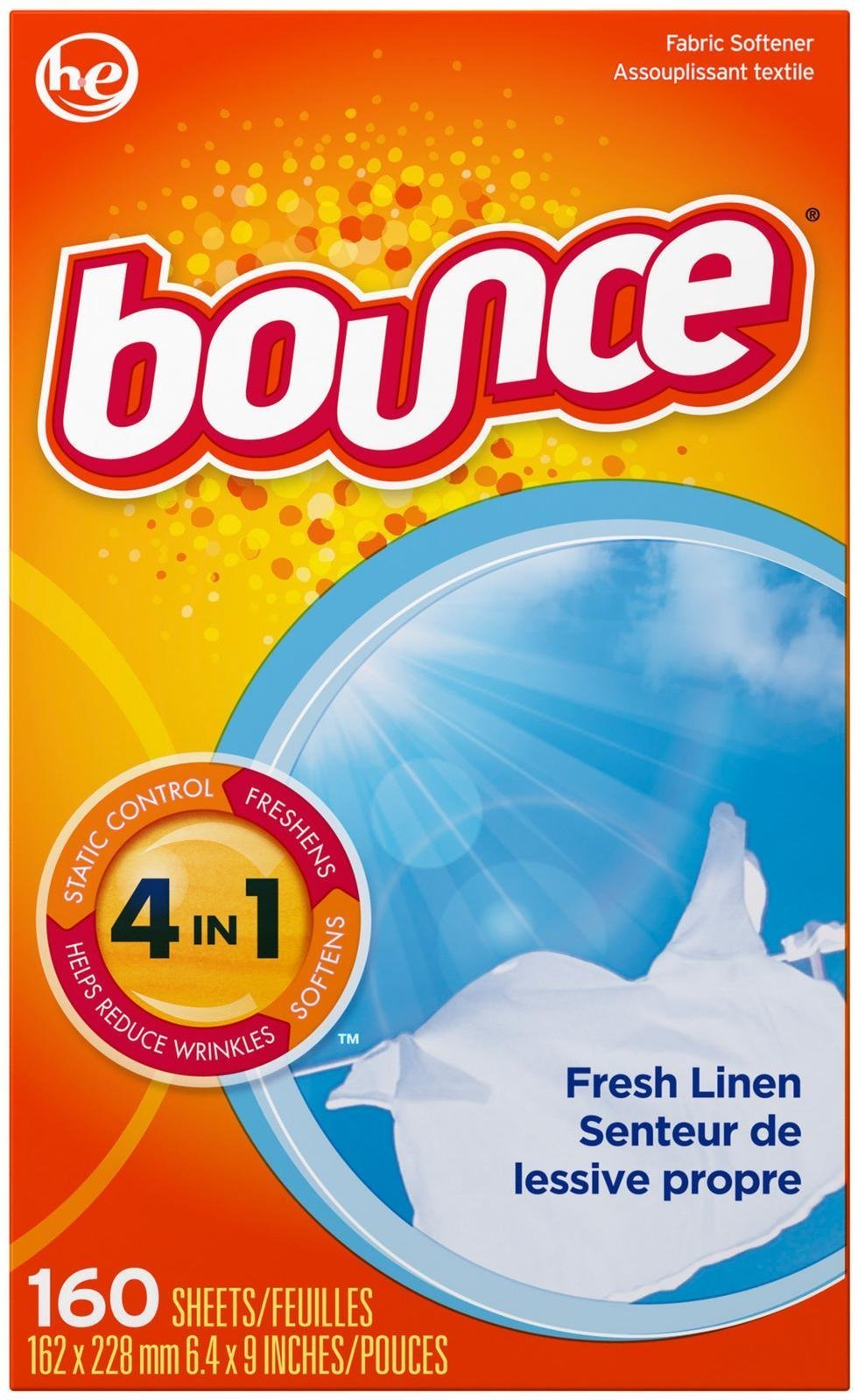 BounceFresh Linen Fabric Softener Sheets 160 Count