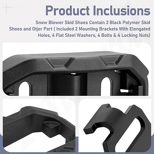 Miniatura 3 de Fennoral 72603100 Kit de zapatas de nieve con accesorios de montaje compatible con sopladores de nieve Ari-ens 939003, 920001, 921005, 921006, 926027