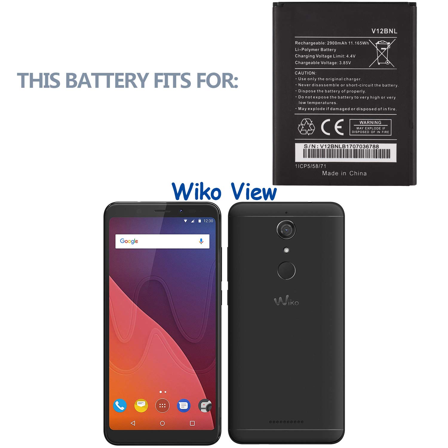 Batterie De Remplacement 1400 MAh Pour Wiko Lubi 4 1090 - Haute Capacité, Puce Intelligente De Sécurité - Compatible Modèle 1090
