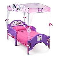 Vista 2 de Delta Children's Products Minnie Mouse Canopy - Cama para niños pequeños, color morado y Delta para niños, diseño de Frozen de Disney