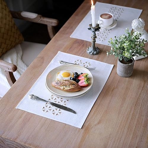 Miniatura 2 de ARTABLE Camino de mesa rectangular de tela para el hogar, jardín, con borde bien recortado para pícnics, interiores y exteriores, comedor, mesas