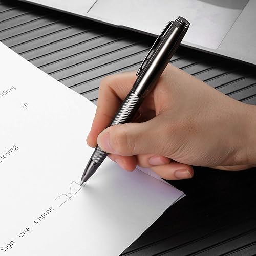 Miniatura 14 de Bolígrafo con caja de regalo para hombres y mujeres, bolígrafo retráctil de acero inoxidable de lujo, para uso ejecutivo en casa y oficina, y 2