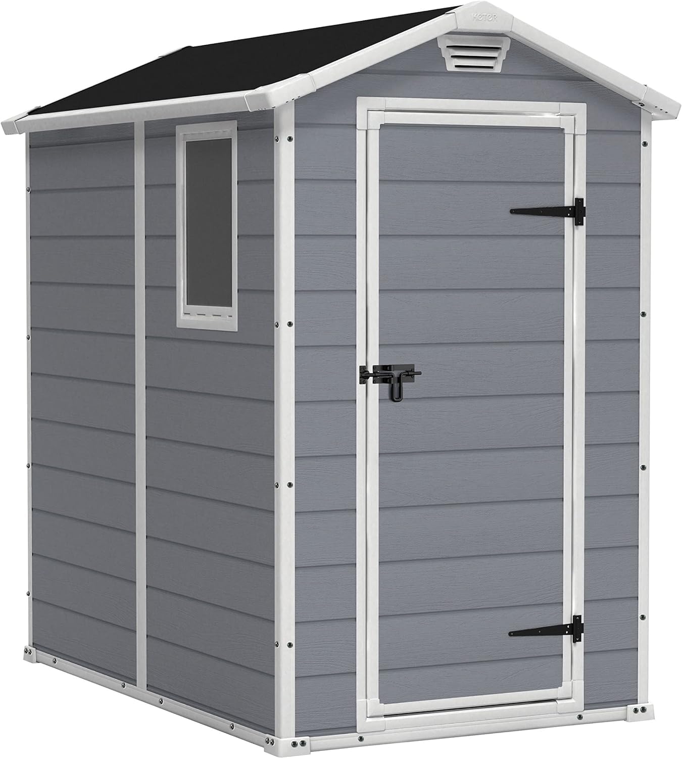 Photo 1 of *** MINOR DAMAGE***Keter Manor Outdoor Plastic Garden Storage Shed, Grey, 6 x 4 ft
