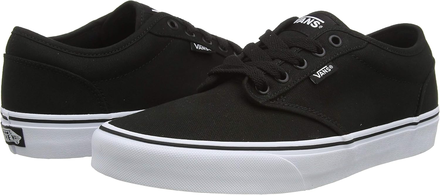 Vans Men's Mn Atwood Sneaker, Black Canvas Black White, 10 UK - Image 13