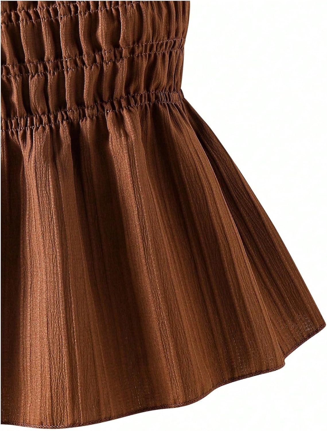 MakeMeChic Teen Girl's 2 Piece Cute Summer Set Ruffle Peplum Babydoll Top Wide Leg Pants Set