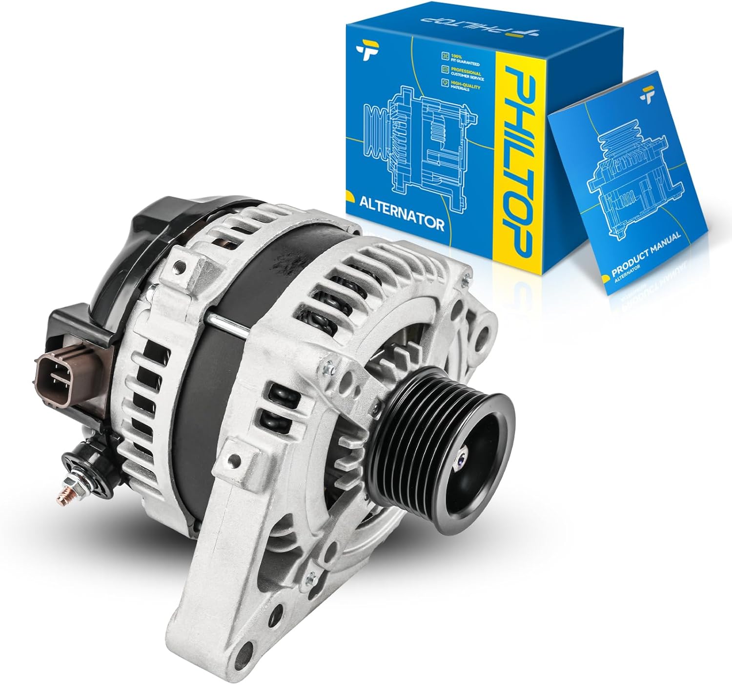 PHILTOP Alternator Compatible With 2005-2015 Toyota Tacoma 4.0L V6, 2006-2010 Toyota Tundra 4.0L V6 11138N