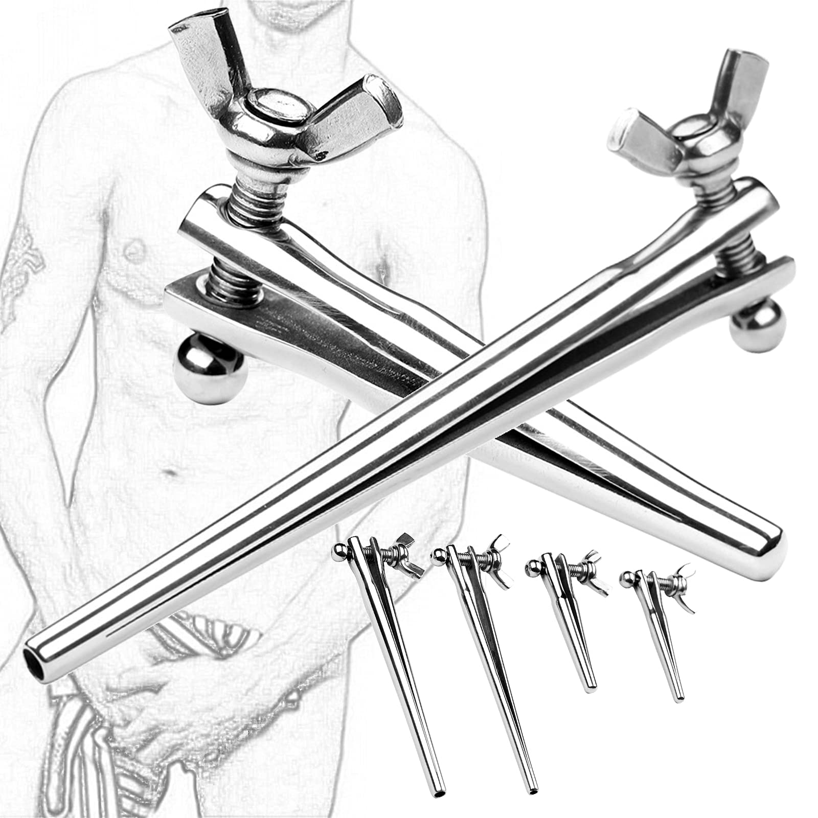 Edelstahl Harnröhren Dilator Dilatatoren Penis Plug Metall Urethral Stretcher Sm Harnröhre Dehnung Prinzenzepter Katheter Sexspielzeug für Männer(Kurz-ø5mm)