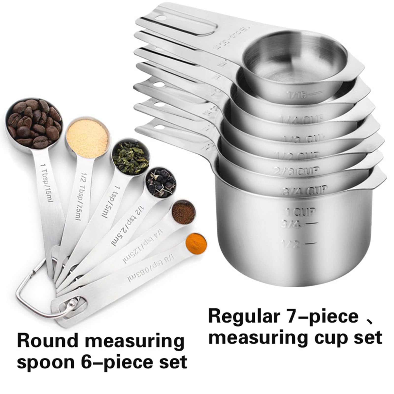 Juego Cucharas Resistentes con Grabados Juego Cucharas Medidoras Gourmets Prácticas Utensilios Cocina Funcionales Acero Inoxidable