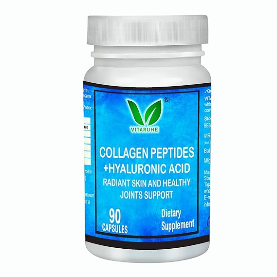 Collagen capsules high dose + hyaluronic acid + chondroitin + lysine, high dose pure collagen hydrolysate per day, 90 capsules, bioactive dietary supplement without additives (1)